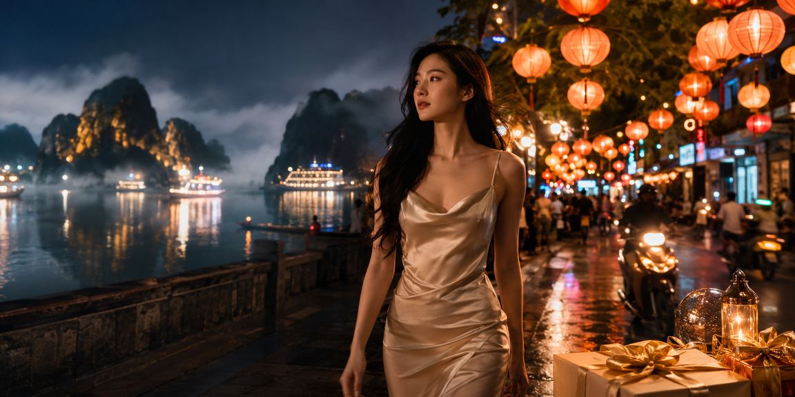 Chợ đêm Hạ Long lung linh liên tưởng đến không khí đặt cược xổ số
