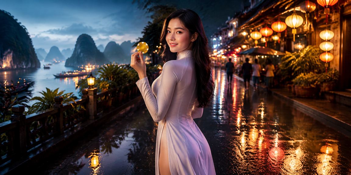 Khung cảnh chợ đêm Hạ Long Bay lung linh gợi cảm giác đăng ký nhận thưởng