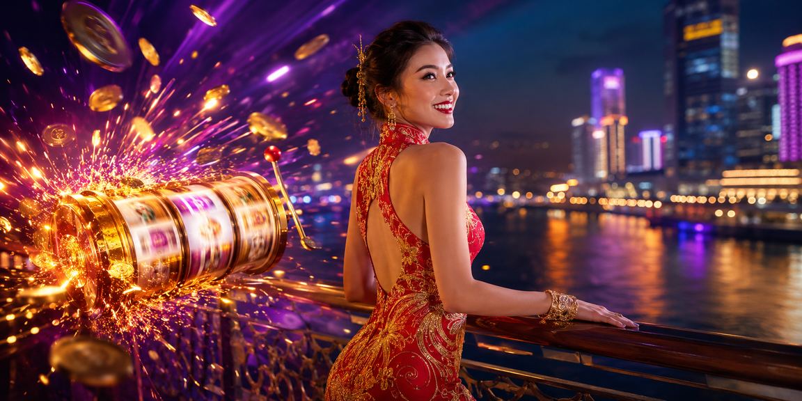 Không gian game slot neon sôi động tại Sài Gòn về đêm